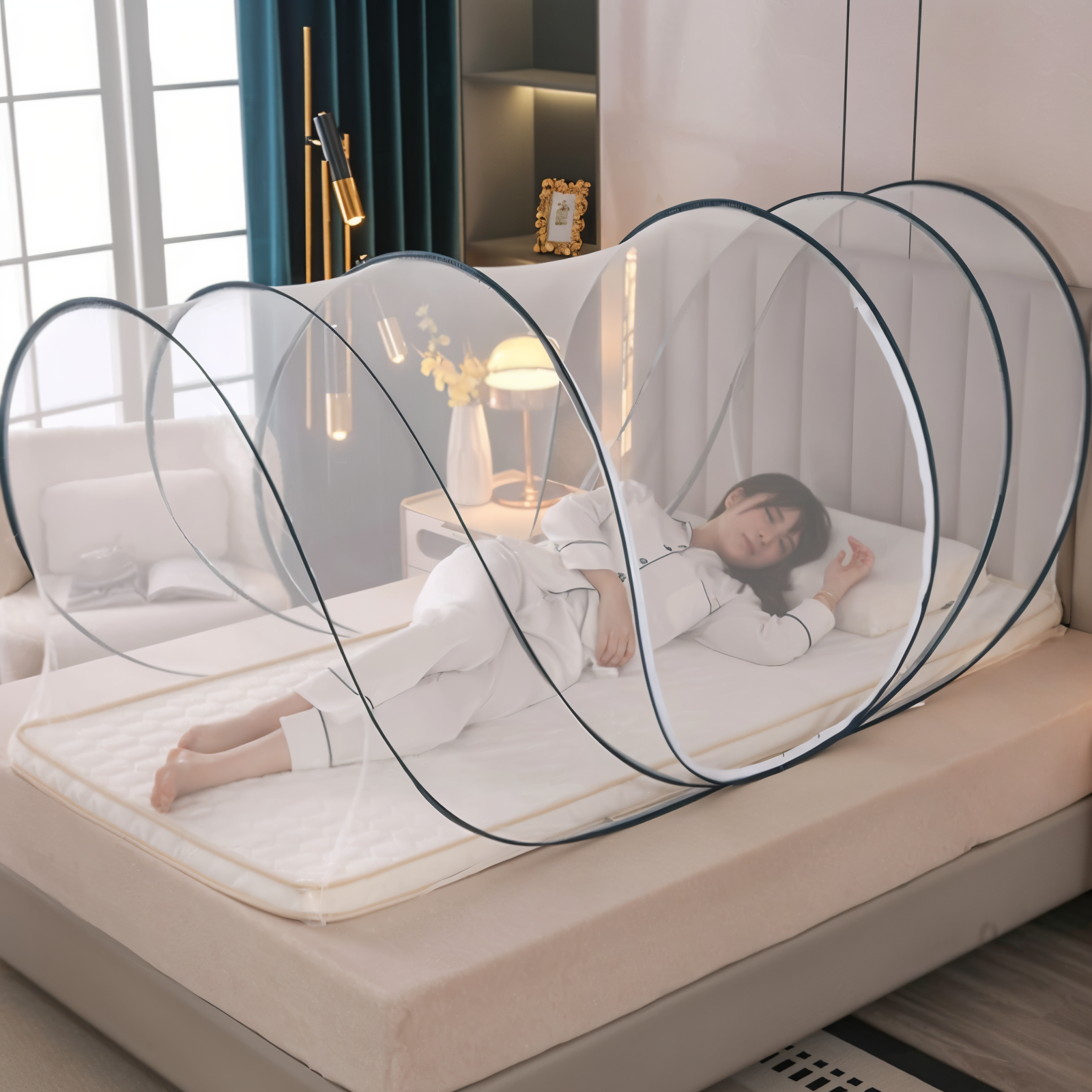 Round Foldable Travel Mosquito Net Pop Up Mosquito Net
