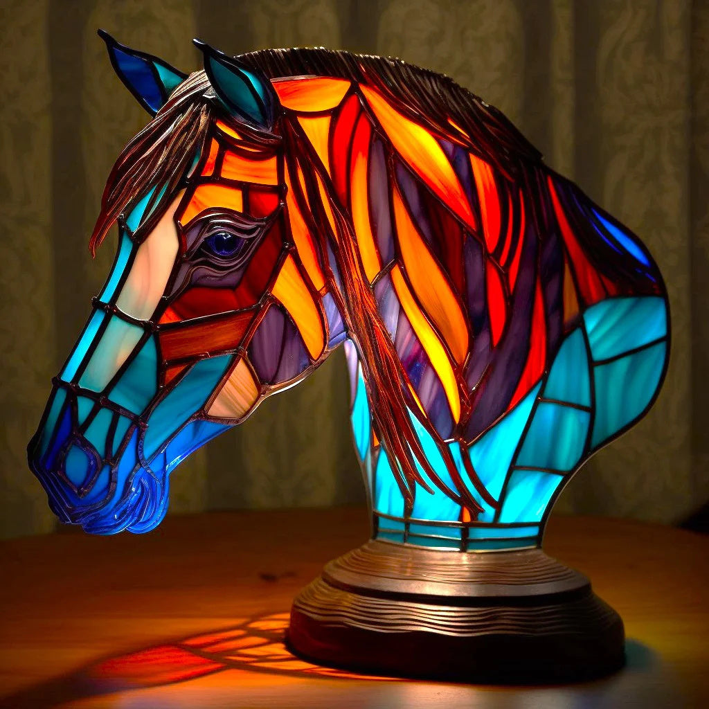 Animal Shape Stained Glass Table Lamp Ornament