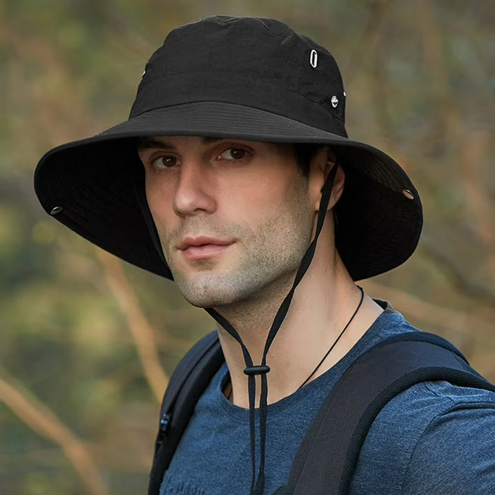 Wide Brim Sun Hat with UV Protection Breathable Outdoor Hat
