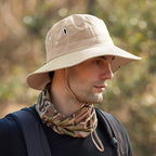 Wide Brim Sun Hat with UV Protection Breathable Outdoor Hat