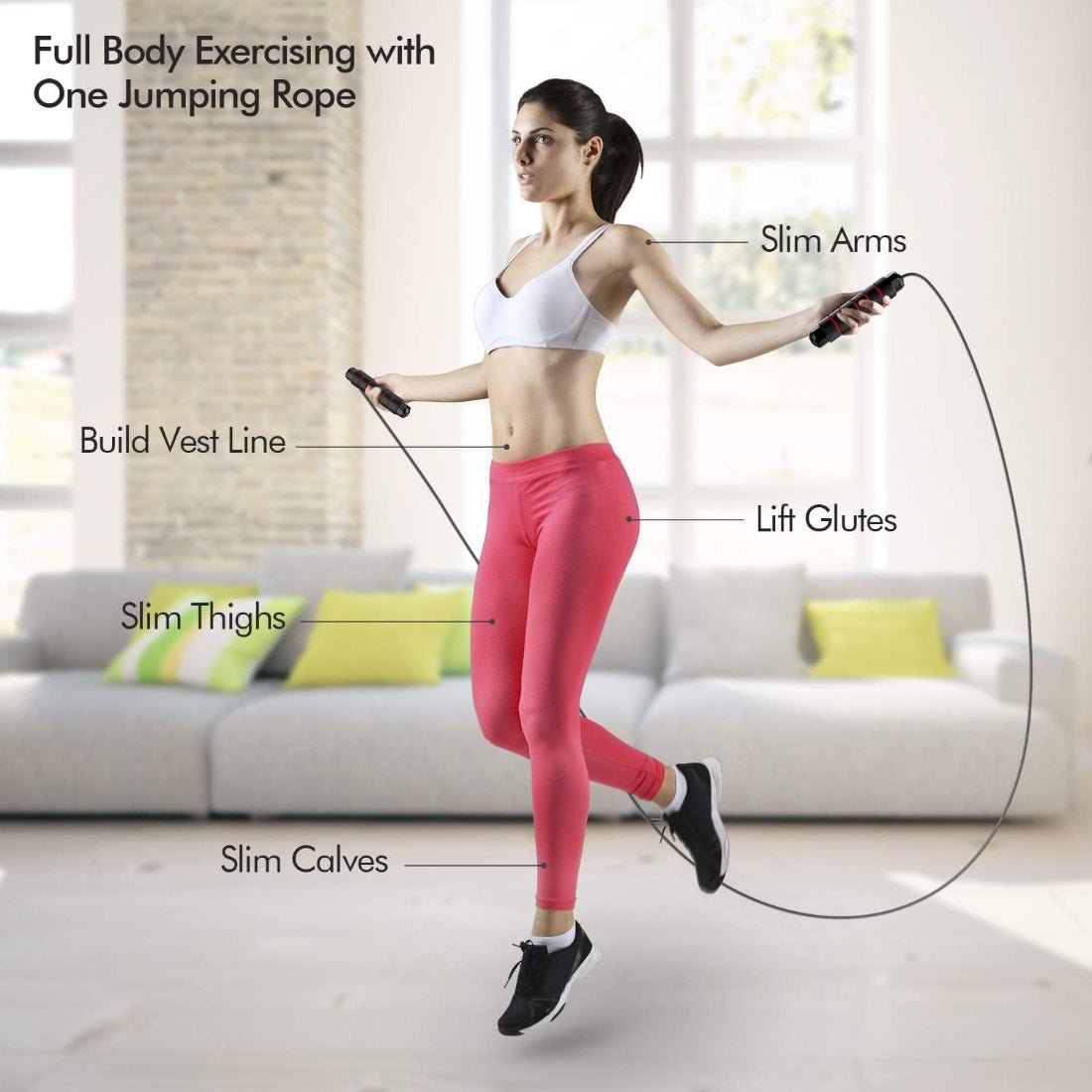 Adjustable Speed Jump Rope Fitness Workout Rope