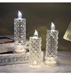 LED Pillar Candles Set of 4 Battery Operated Flameless Lights