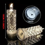 LED Pillar Candles Set of 4 Battery Operated Flameless Lights