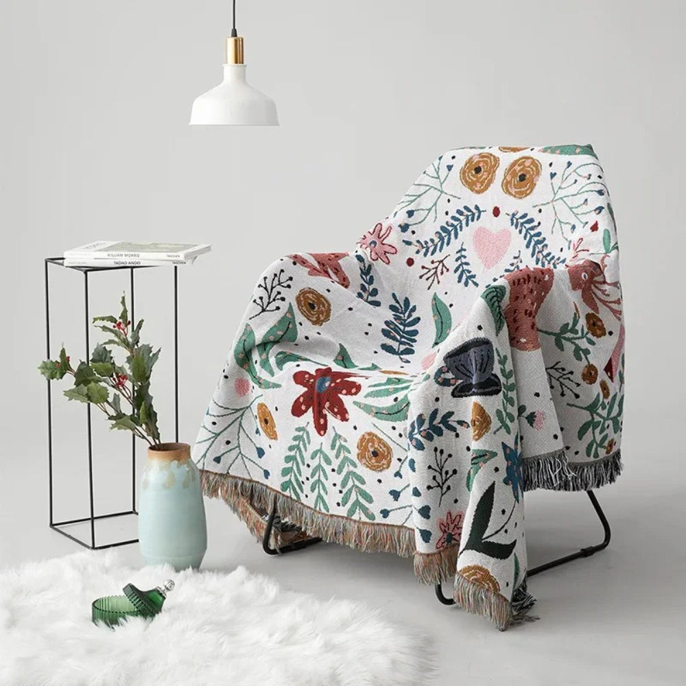 Rectangular Throw Blanket Soft Blanket Nature Design