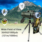 Monocular Telescope with Phone Adapter Outdoor Viewing Scope