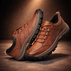 Men's Orthopedic Waterproof Leather Shoes with Posture Support