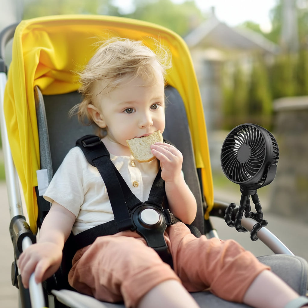 Portable Clip-On Battery Operated Fan for Stroller