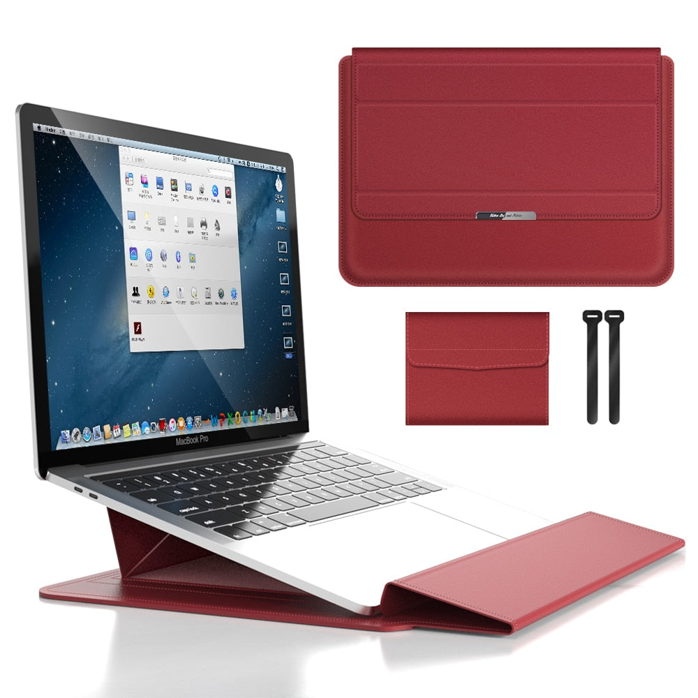 Laptop Sleeve Case with Stand and Accessory Storage Pocket Waterproof