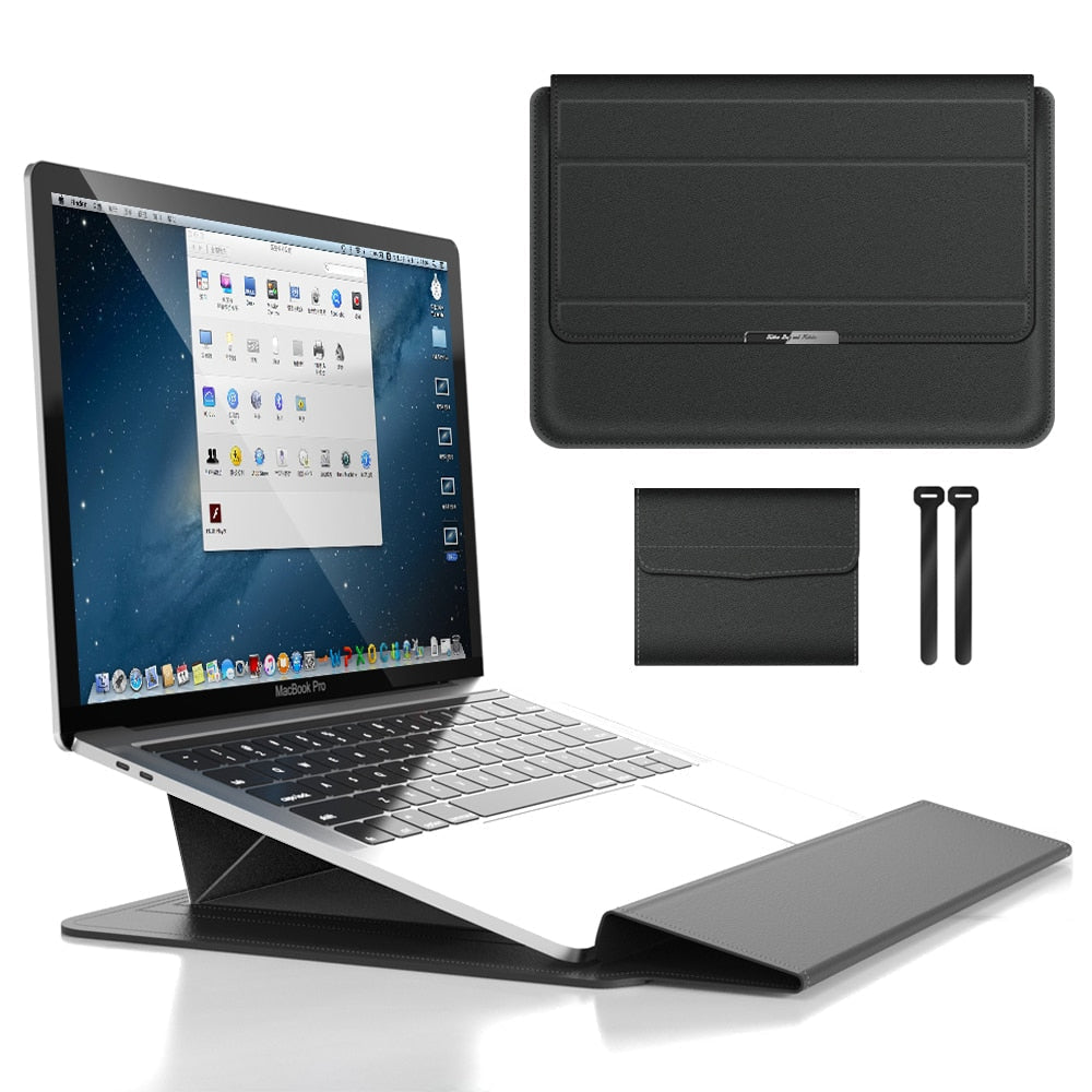 Laptop Sleeve Case with Stand and Accessory Storage Pocket Waterproof