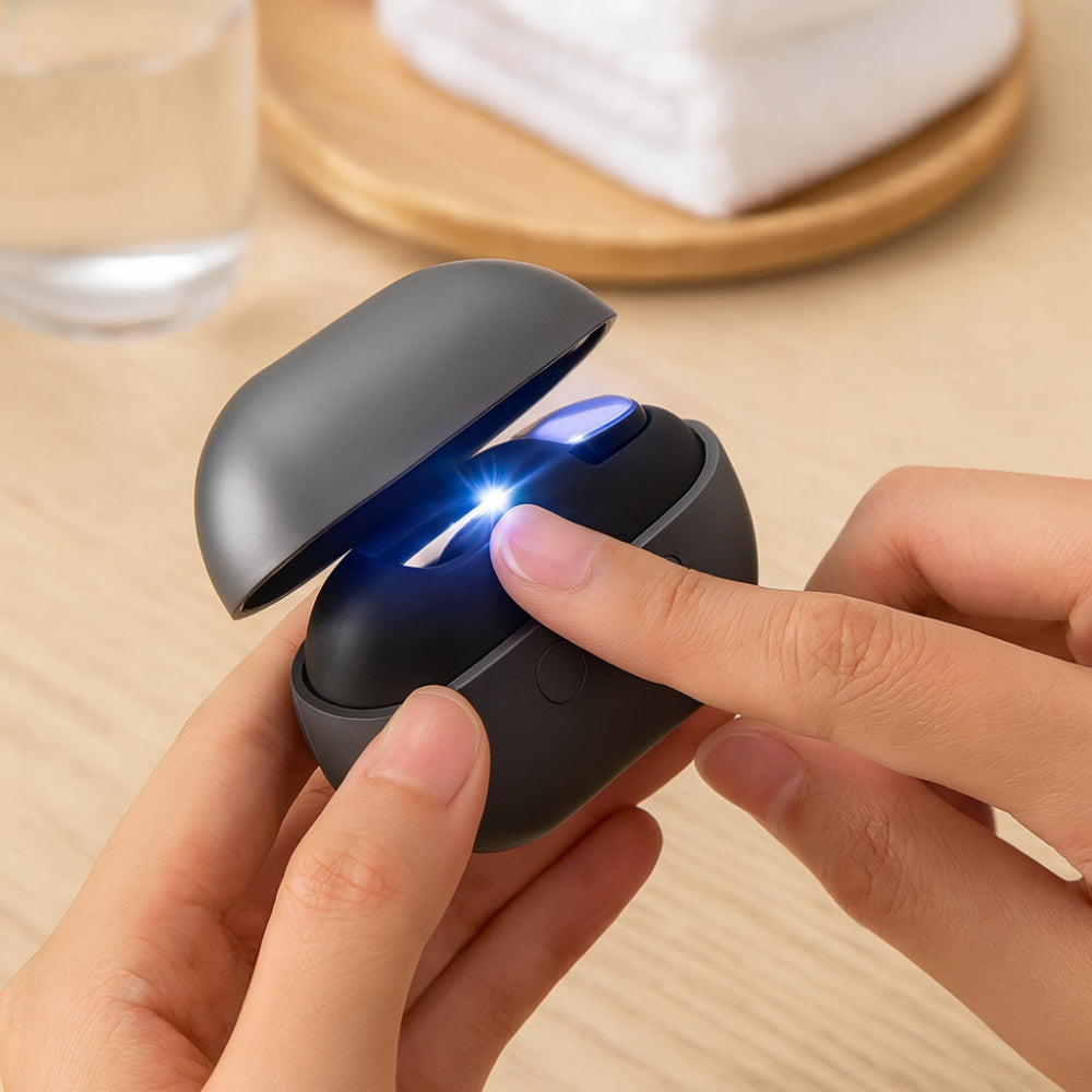 Electric LED Rechargeable Nail Clipper Grooming Tool