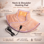 Neck and Shoulder Heating Pad with Vibration Massage Function