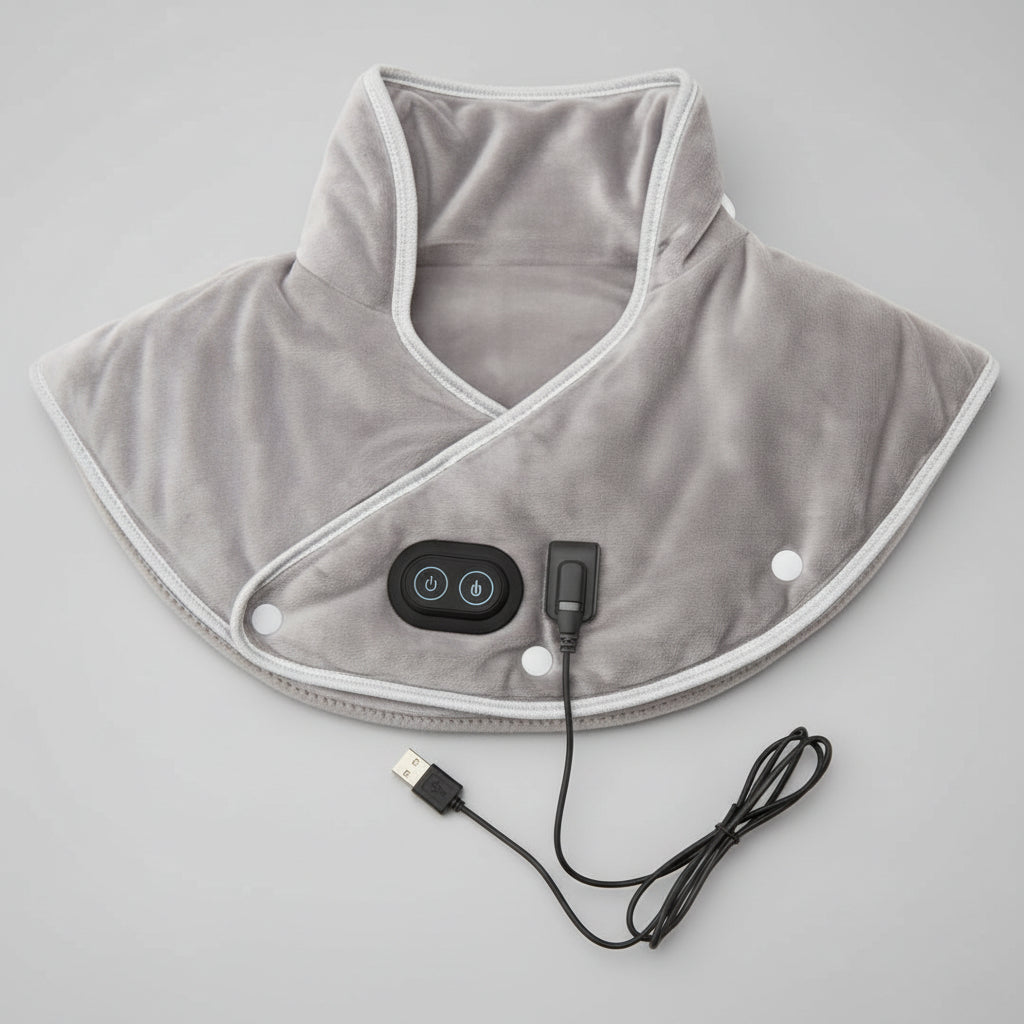 Neck and Shoulder Heating Pad with Vibration Massage Function