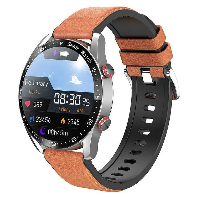 Circular Smartwatch Fitness Tracker Heart Rate Blood Pressure Monitor
