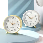 Square Analog Quartz Table Clock Silent Scandinavian Design