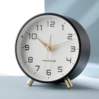 Square Analog Quartz Table Clock Silent Scandinavian Design