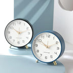 Scandinavian Silent Table Clock Round Analog Quartz Clock