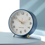 Scandinavian Silent Table Clock Round Analog Quartz Clock