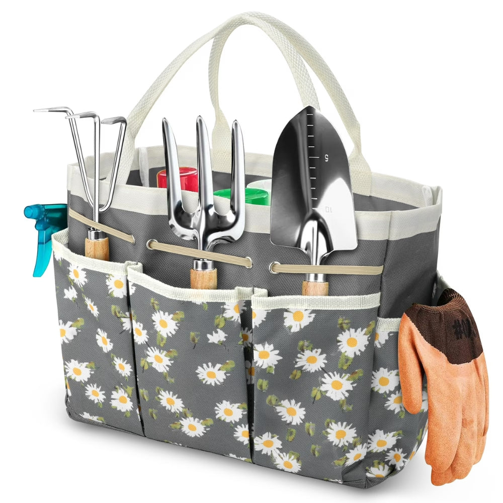 Garden Tool Organizer Bag with Multiple Pockets