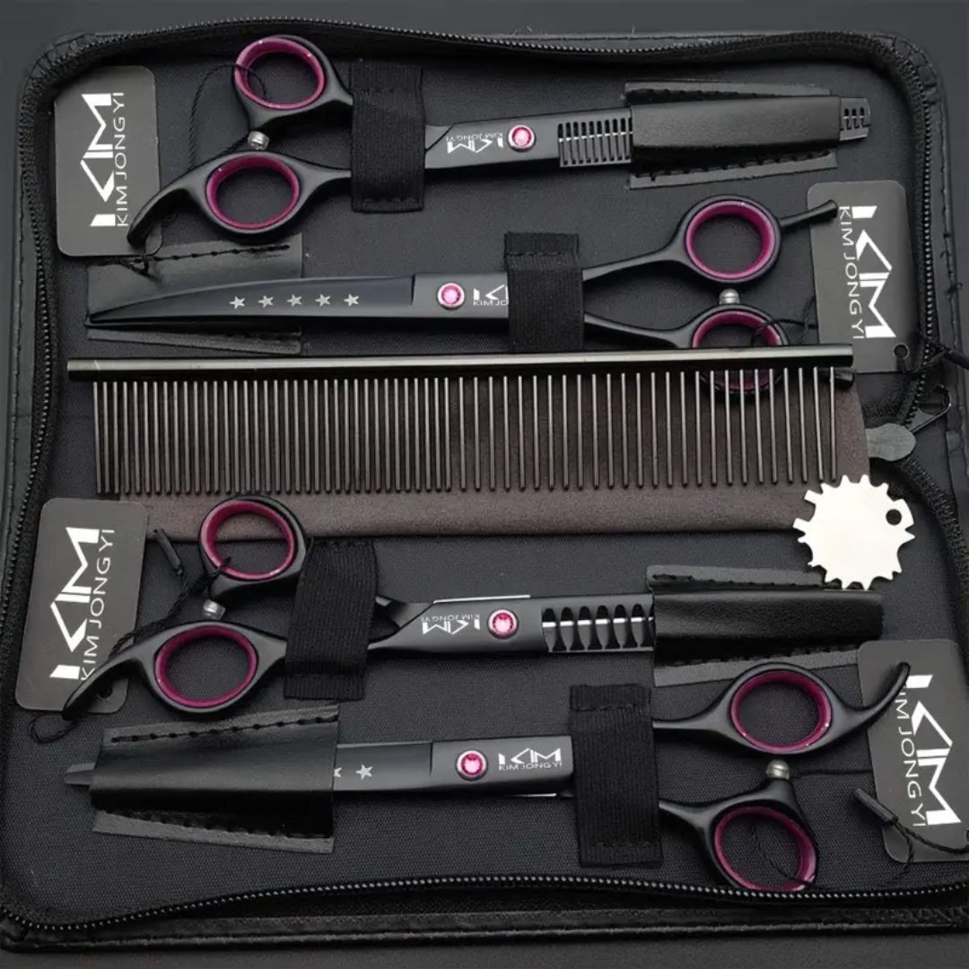 Pet Grooming Scissors Set Professional Stainless Steel Grooming Kit