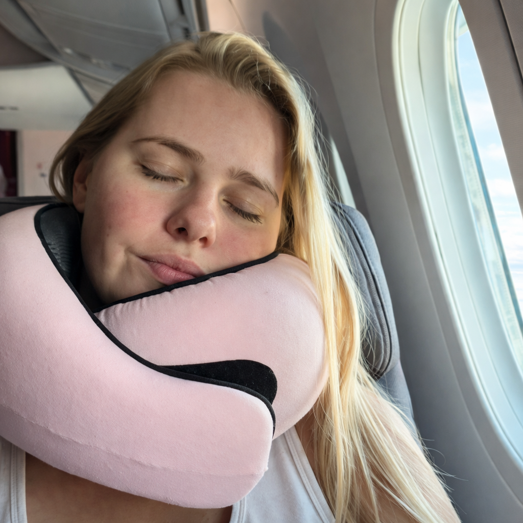 U-Shaped Travel Neck Pillow Anatomical 360 Degree Support