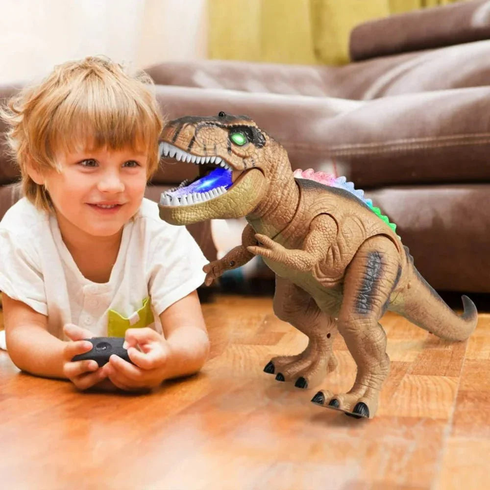 Remote Control Walking Dinosaur Toy with Roaring Sound and LED Light