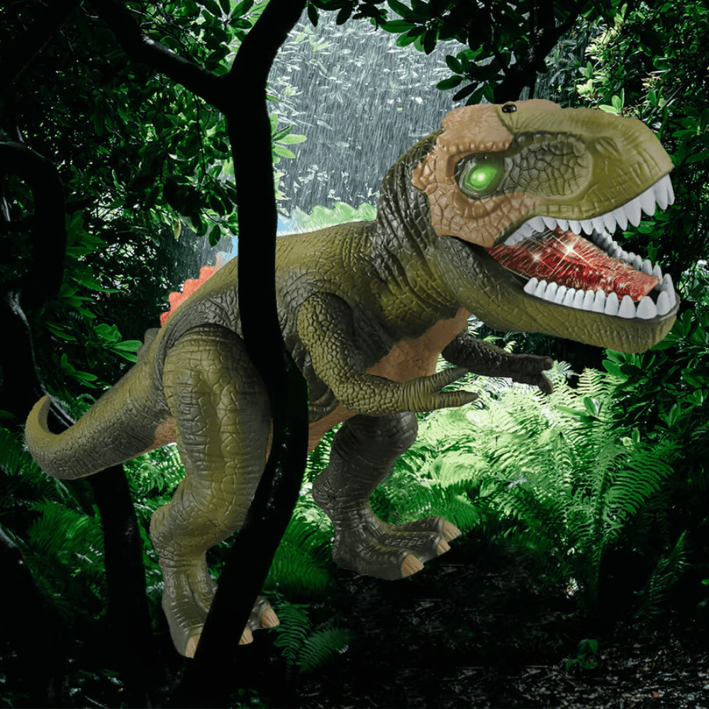 Remote Control Walking Dinosaur Toy with Roaring Sound and LED Light