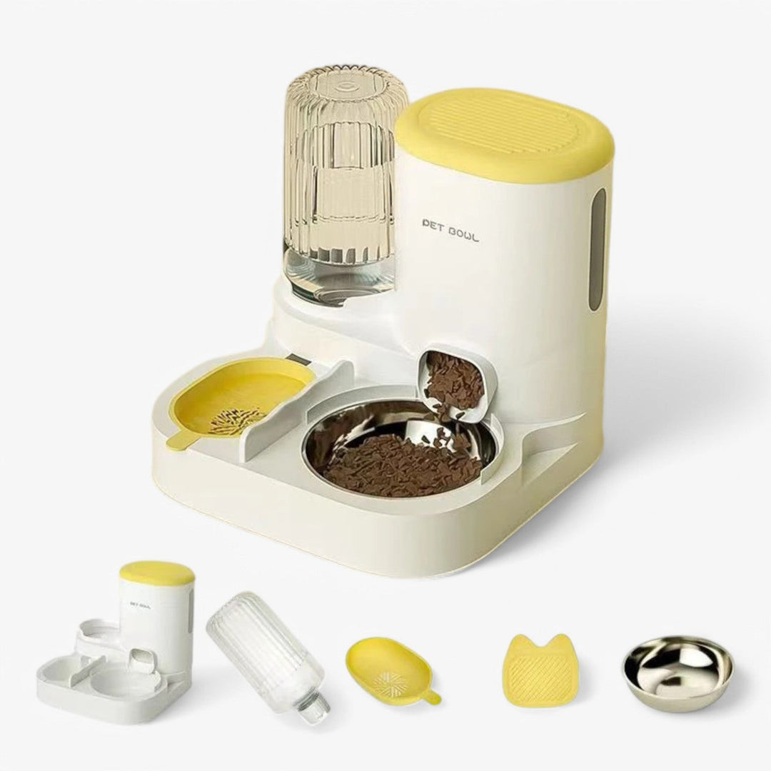 Automatic Pet Food Dispenser with Fresh Water and Food