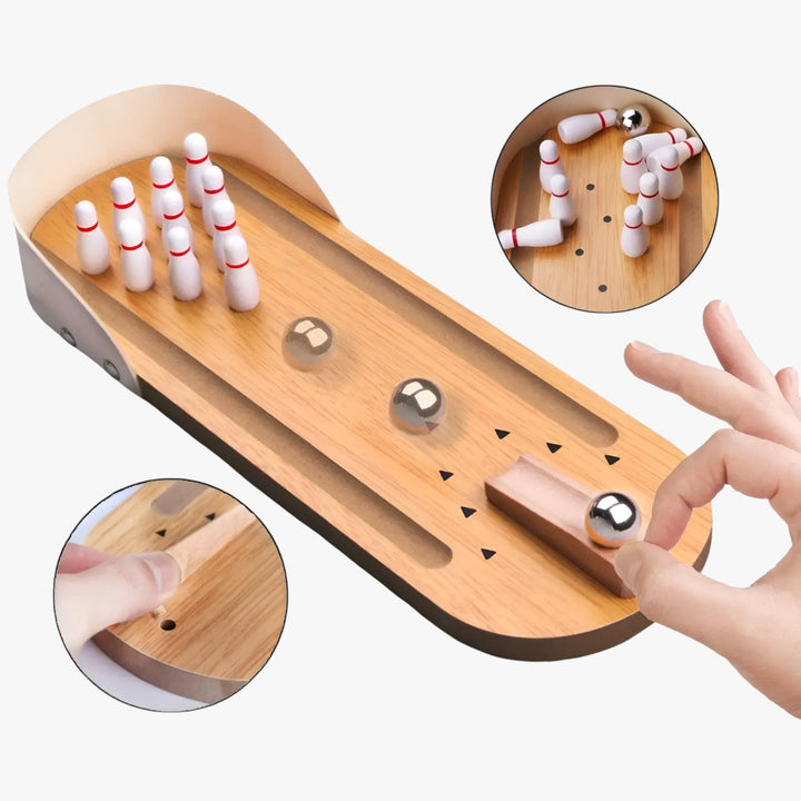 Mini Wooden Bowling Game