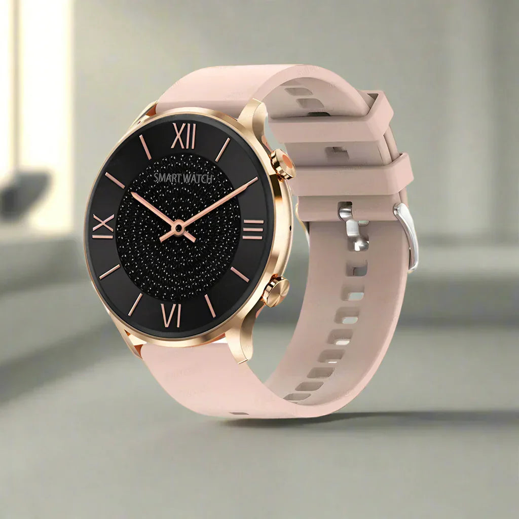 AMOLED Smartwatch Circular Fitness Tracker Bluetooth Call IP68 Waterproof