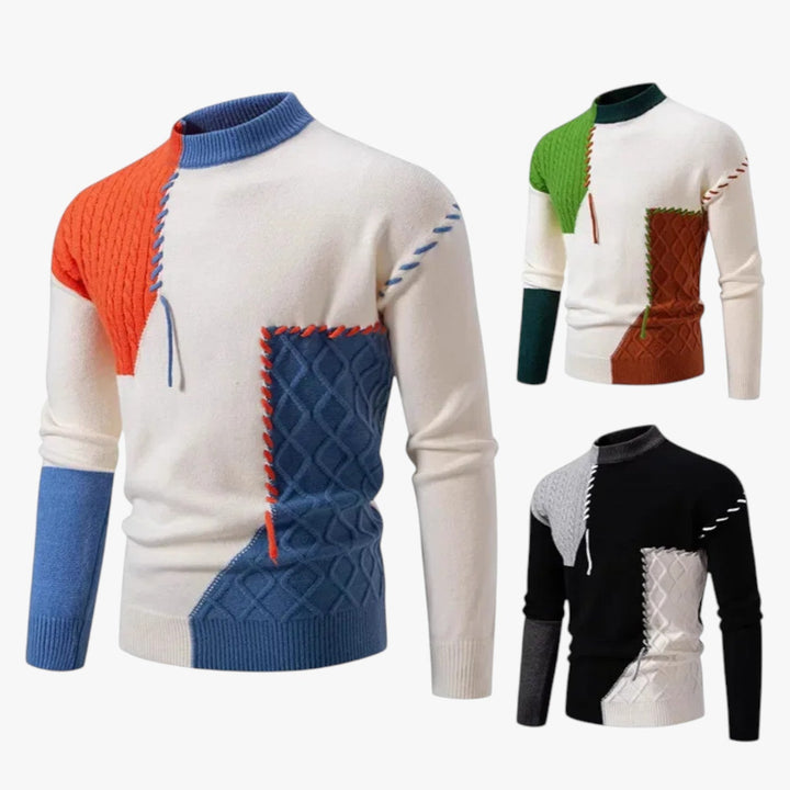 Men's Color Block Sweater Autumn Wear