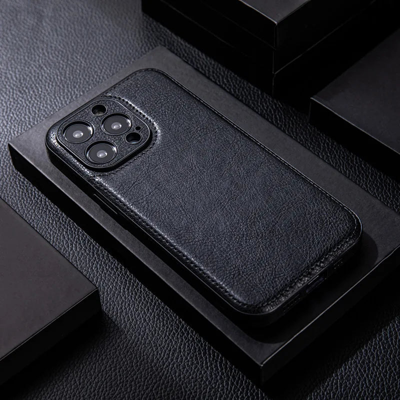Leather iPhone Phone Case Slim Protective Cover