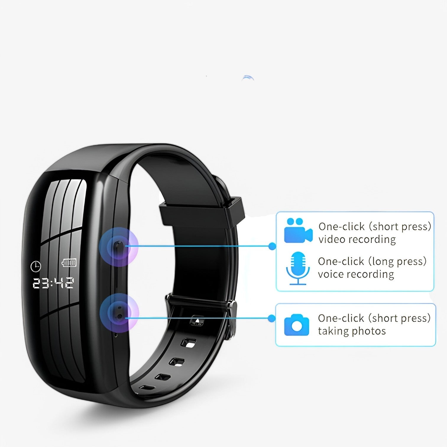 Mini Camera Watch Bracelet Discreet Recording