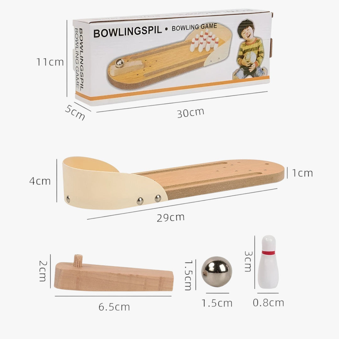 Mini Wooden Bowling Game