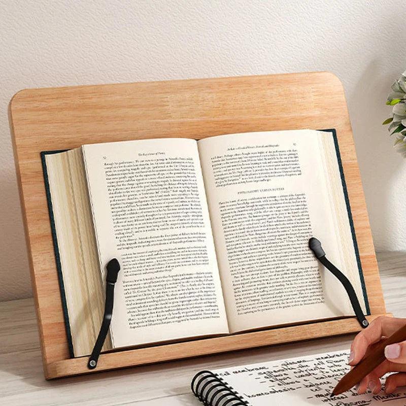 Adjustable Wooden Book Stand Reading Holder Pine Wood