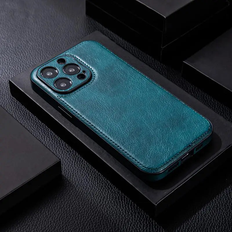 Leather iPhone Phone Case Slim Protective Cover