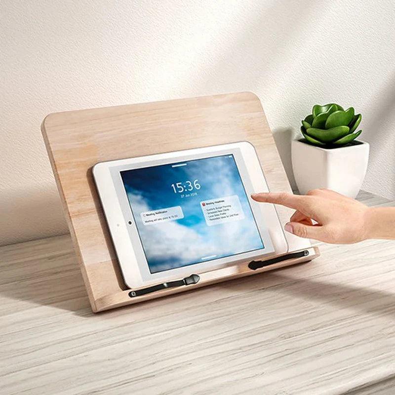 Adjustable Wooden Book Stand Reading Holder Pine Wood