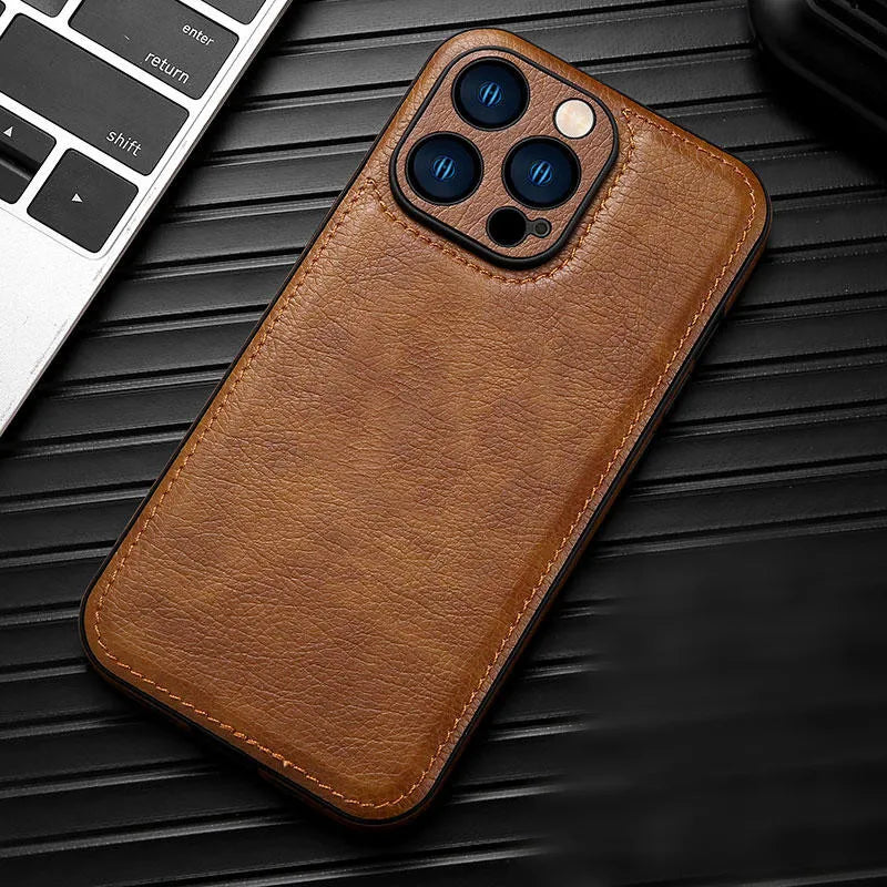 Leather iPhone Phone Case Slim Protective Cover