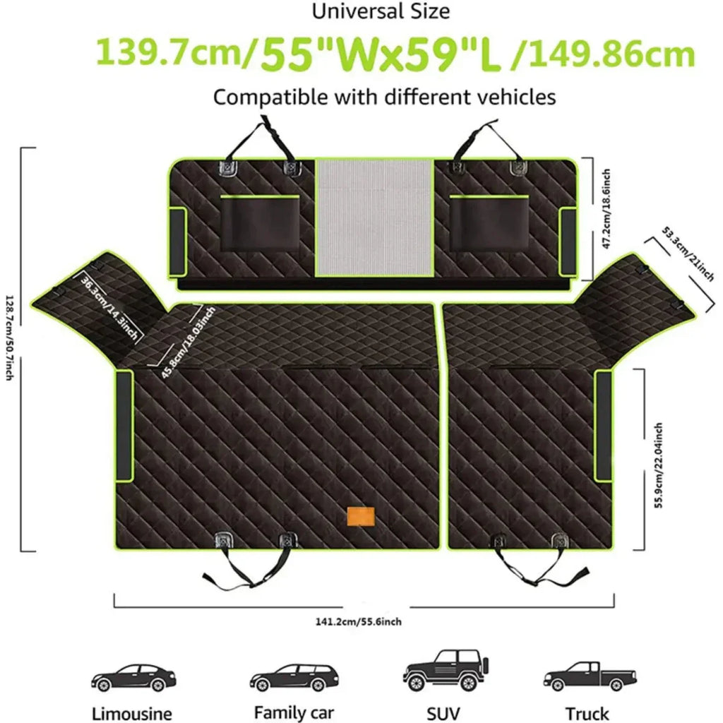 Car Back Seat Cover Waterproof Non Slip Protector