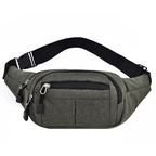 Canvas Waterproof Waist Bag Crossbody Unisex Outdoor Sports Bag