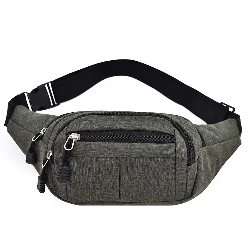 Canvas Waterproof Waist Bag Crossbody Unisex Outdoor Sports Bag