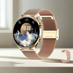 AMOLED Smartwatch Circular Fitness Tracker Bluetooth Call IP68 Waterproof