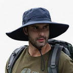 Wide Brim Outdoor Sun Hat with Adjustable Chin Strap
