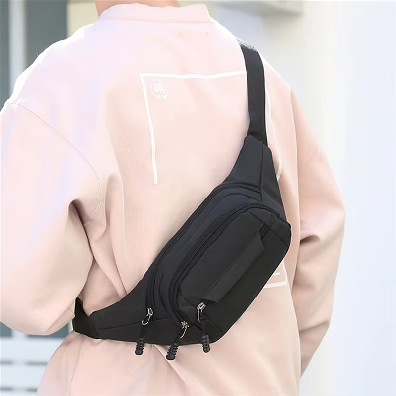 Canvas Waterproof Waist Bag Crossbody Unisex Outdoor Sports Bag