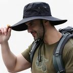 Wide Brim Outdoor Sun Hat with Adjustable Chin Strap