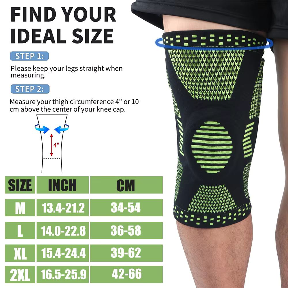 Compression Knee Brace Support Sleeve for Joint Pain Relief