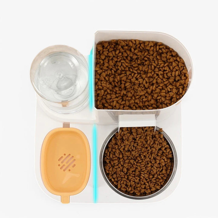 Automatic Pet Food Dispenser with Fresh Water and Food