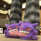 Gengar Plush Slippers Indoor Non Slip Soft Home Shoes Unisex