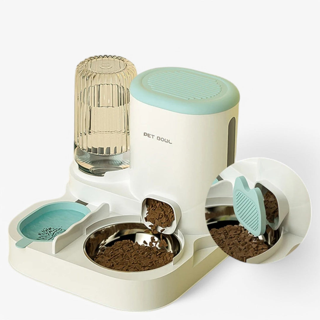 Automatic Pet Food Dispenser with Fresh Water and Food