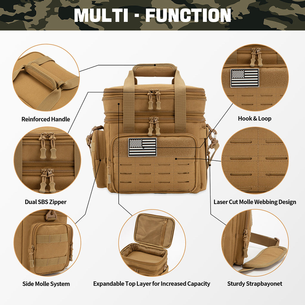 Insulated Large 18L Tactical Leakproof Lunch Box Cooler Bag