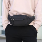 Canvas Waterproof Waist Bag Crossbody Unisex Outdoor Sports Bag